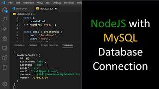 MySQL Database connection from node js application [upl. by Mell]