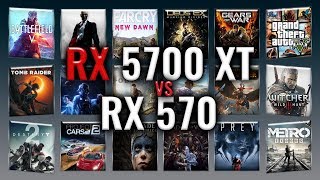 RX 5700 XT vs RX 570 Benchmarks  Gaming Tests Review amp Comparison  53 tests [upl. by Inaluiak913]