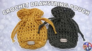 CROCHET “Drawstring Pouch” Simple Fast amp Easy  Tutorial [upl. by Nadroj]