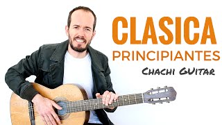 Guitarra Clásica para Principiantes  Empieza con algo fácil y bonito TAB [upl. by Yelruc84]