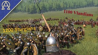 Modded Sturgia vs Modded Vlandia Mount and Blade 2 Bannerlord 2000 Man Campaign Battle [upl. by Lime]