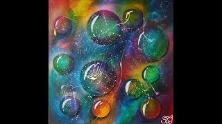 How to paint bubbles with acrylics Tutorial [upl. by Cottle]