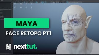 MAYA Tutorial  Face Retopolgoy Part 1 [upl. by Ylaek]