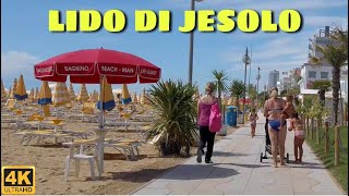 Lido di Jesolo Beach Walking Tour  4K UHD [upl. by Abixah]