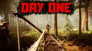 Sons of the Forest Gameplay  Surviving Launch Day [upl. by Cassil]