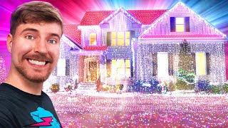 I Put 1000000000 Christmas Lights On A House World Record [upl. by Narda]