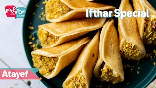 How To Make Homemade Atayef  Qatayef Recipe  How To Make Katayef From Scratch  Ifthar Recipe [upl. by Ulick]