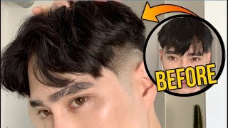 90s Middle Part Hair Tutorial  Edward ZO [upl. by Ahsen]