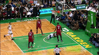 LeBron James MONSTER alleyoop slam vs Celtics [upl. by Huntingdon]