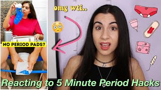 Reacting to DIY Period Hacks by 5 minute crafts  Just Sharon [upl. by Boles]