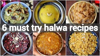 6 halwa recipes recipes for festival season  6 हलवा रेसिपी  halwa varieties for navratri [upl. by Ninnette]