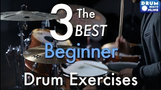 The 3 BEST Beginner Drum Exercises  Drum Lesson  Drum Beats Online [upl. by Simpson981]