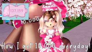 How to get 10k everyday in royale high No multipliers my farming routine [upl. by Seitz]