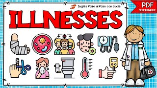 ENFERMEDADES Y SÍNTOMAS EN INGLÉS  PARTE 1  VOCABULARY ILLNESSES AND SYMPTOMS [upl. by Jerad]