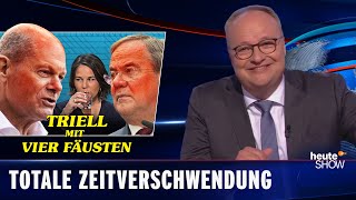 Das Triell Zickenkrieg zwischen Laschet und Scholz  heuteshow vom 17092021 [upl. by Ghiselin]