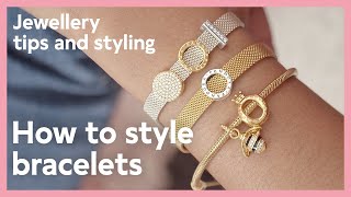 Jewellery tips and styling How to style bracelets  Pandora [upl. by Renard]