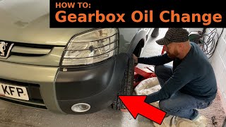 HOW TO Change Oil on Stick Shift Transmission Peugeot Partner  Citreon Berlingo [upl. by Statis856]