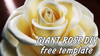 Giant foam flowers tutorial  Foam roses  Foam sheet craft ideas [upl. by Atse]