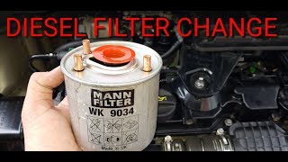 HOW TO CHANGE CITROEN BERLINGO FUEL FILTER DIY [upl. by Nya643]