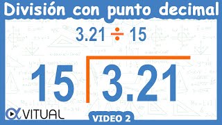 ➗ Cómo hacer una DIVISIÓN con PUNTO DECIMAL ADENTRO [upl. by Essiralc]