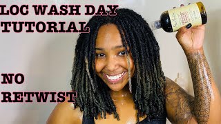 LOC WASH DAY  HOW TO WASH LOCS WITH NO RETWIST [upl. by Katlin103]