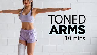 10 Mins Toned Arms Workout  No Equipment [upl. by Inigo]