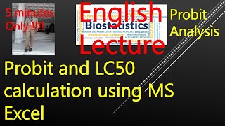 Probit and LC50 calculation using MS Excel [upl. by Notniuqal]