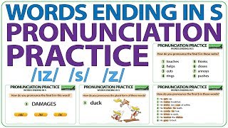 English Pronunciation Practice  How do you pronounce words ending in S [upl. by Tadich]