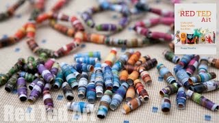 How to make Paper Beads from Magazines [upl. by Ynottirb]