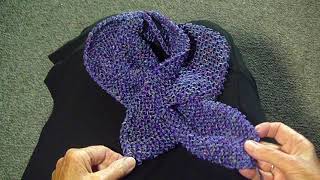 KEYHOLE GARTER STITCH SCARF [upl. by Refinnaj]