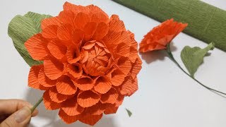 Como hacer flores de papel Dalia Super faciles y rapidas  DIY Manualidades 70 [upl. by Saltzman]