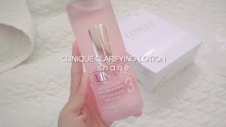 Clinique Clarifying Lotion 3  Review  sunshane [upl. by Jonny]