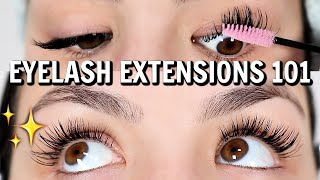 EYELASH EXTENSIONS 101  Everything You NEED To Know About Eyelash Extensions [upl. by Auqenat950]