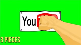 Punching Youtube Green Screen Subscribe Button  3 PIECES [upl. by Oslec]