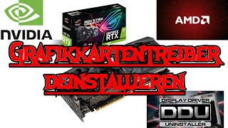 Grafikkartentreiber deinstallieren komplett löschen Windows 10 DDU NVIDIA AMD [upl. by Butterfield50]