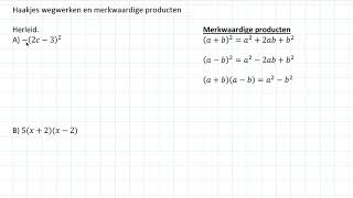 Haakjes wegwerken en merkwaardige producten 3 HAVO [upl. by Solberg]