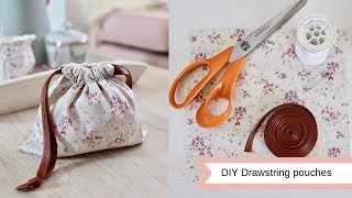 DIY drawstring pouches easy sew [upl. by Mcfadden754]