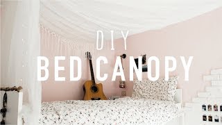 DIY BED CANOPY  Cheap amp Easy Tumblr aesthetic [upl. by Marty]