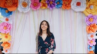 Kağıttan Dev Çiçek Yapımı  Giant Paper Flower DIY [upl. by Thin]