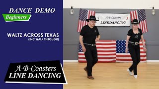 WALTZ ACROSS TEXAS  Line Dance Demo amp Walk Through [upl. by Venita]