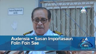 Audensia – Sasan Importasaun Folin Foin Sae [upl. by Aihseuqram241]