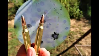 7MM MAG vs 300 WIN MAG  steel plates [upl. by Euqinoj]