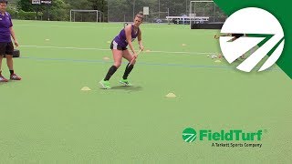 The Shuttle │ Passing Drill │ Field Hockey Training with Amy Cohen [upl. by Pebrook]