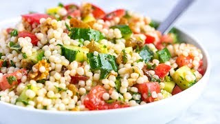 Easy Couscous Salad Recipe [upl. by Orlene84]