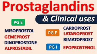 Prostaglandins and their clinical uses [upl. by Lemmy]