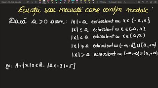 Ecuatii sau inecuatii cu module cls 8 a TeorieExercitii Invata Matematica Usor  Meditatii Online [upl. by Schear]