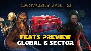 Conquest Vol 13 Feats Preview Guide  SWGOH [upl. by Enilesoj790]