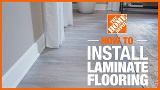 How to Install Laminate Flooring  The Home Depot [upl. by Notneuq]