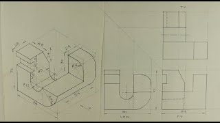 Orthographic projection  Engineering drawing  Technical drawing [upl. by Kayla]