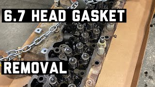 How To 67 Cummins Head Gasket Replacement part 12  Removal [upl. by Waldman975]